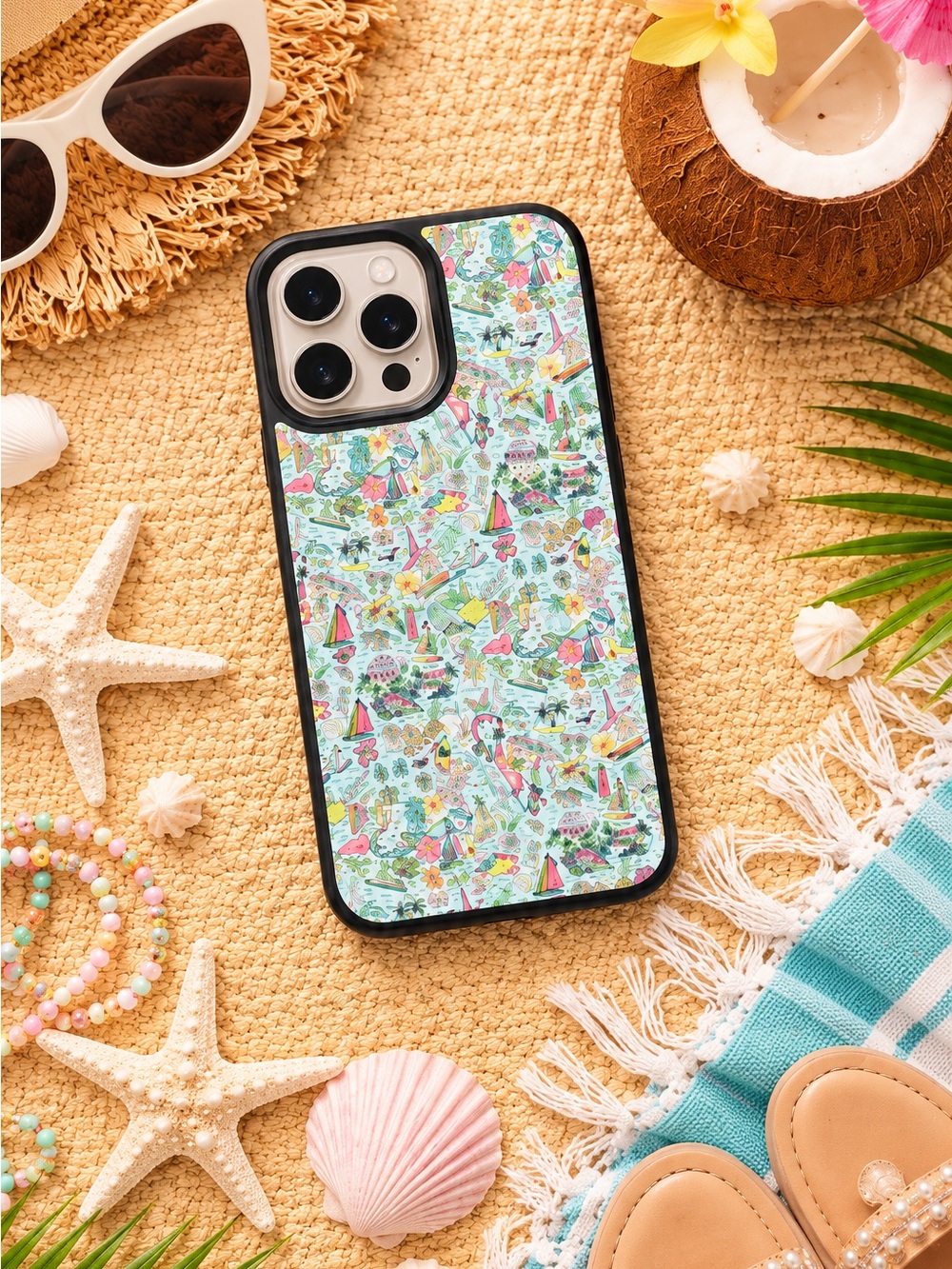Preppy Bermuda MagSafe iPhone Case – Coastal Beach Aesthetic